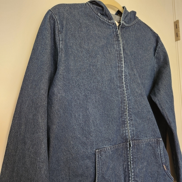Vintage Chic Jean Zip Up Jacket Large - Picture 2 of 9
